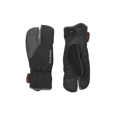 Abbildung von Sealskinz Unisex Extrem Kaltes Wetter Wasserdichter Radhandschuh im Hummerkrallen Stil Schwarz/Grau, L