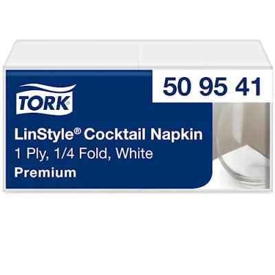 Abbildung von Tork Dinnerservietten Natur, 1/4 falten, 2 lagig, 150 Servietten, 19.8cm x 19.5cm, 477357