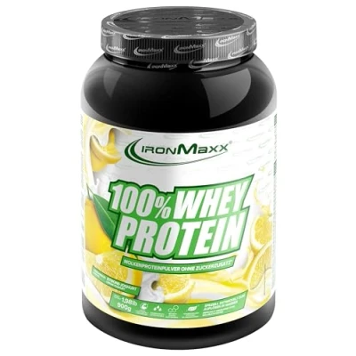 Abbildung von IronMaxx 100% Whey Protein Pulver Lemon Joghurt 900g Dose zuckerreduziertes, wasserlösliches Eiweißpulver aus Molkenprotein viele verschiedene Geschmacksrichtungen