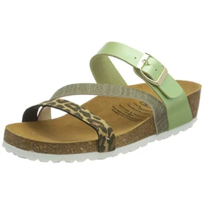 Abbildung von Lico Natural Glitter Damen Hausschuh, Grün, 40 EU