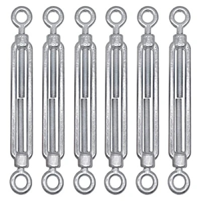 Abbildung von Spannschloss Drahtspanner M8, verstellbare Spannschlösser Öse und Öse, Seilseilspannung (6 Stück, M8)