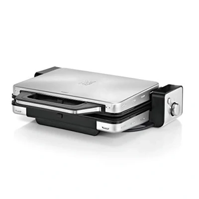 Abbildung von WMF Lono Kontaktgrill 2 in 1, Tischgrill, Plattengriller, abnehmbare Platten, spülmaschinenfeste Grillplatten, 2100 W