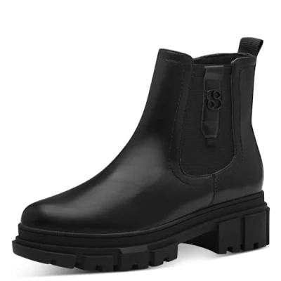 Abbildung von s.Oliver Damen Chelsea Boots mit Reißverschluss Vegan, Schwarz (Black), 41 EU