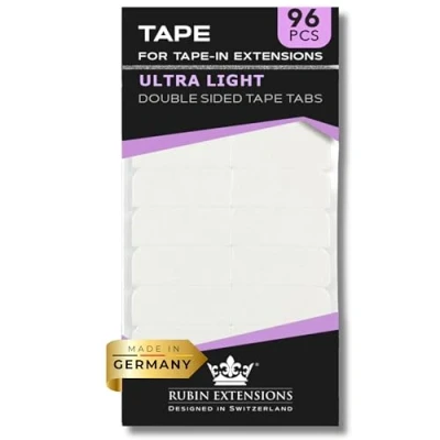 Abbildung von Tape Extensions Klebeband Ersatztapes Klebestreifen 96 Stück Extra Stark 4 cm Βreit, 0.8 Ηoch Perücken Kleber für in von Rubin