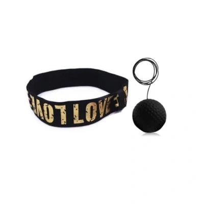 Abbildung von INF Stirnband mit Reflexball, Kampfball für Boxtraining, Boxen, Reflextraining, Reaktionsball, Punching Ball