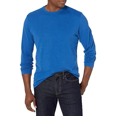 Abbildung von Amazon Essentials Herren Langärmeliges T Shirt, Normale Passform, Kräftiges Blau, L