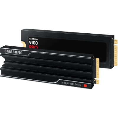 Abbildung von Samsung 9100 PRO Heatsink NVMe M.2 SSD, 2 TB, PCIe 5.0, 14.700 MB/s Lesen, 13.400 Schreiben, Interne SSD für PC /Konsolen Gaming und Videobearbeitung, Schwarz, MZ VAP2T0CW