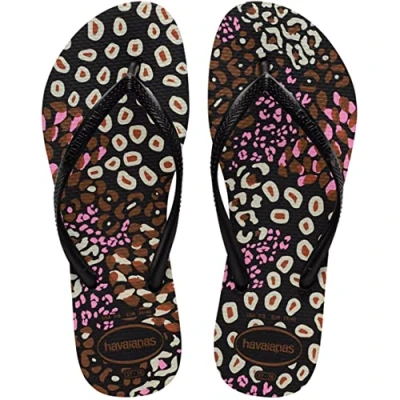 Abbildung von Havaianas Schmale Tiere, Flip Flop für Damen, Mehrfarbig (Black Pink Lemonade), 35/36 EU
