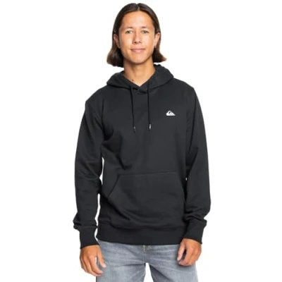Abbildung von Quiksilver Men&#039;s Basic Hoodie Young Men Pullover Sweater, Black, S