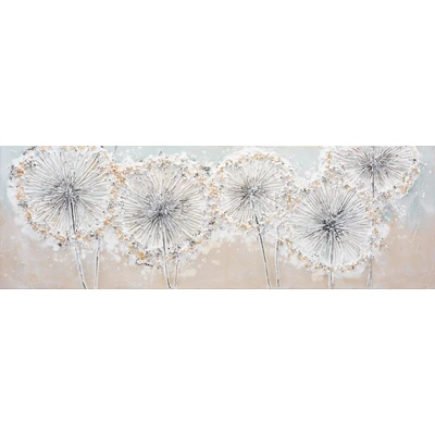 Abbildung von Bönninghoff Ölgemälde "Pusteblumen" Blumen 1 Stk. tlg. jedes Bild ein Unikat, BxH: 120x40 cm