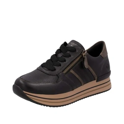 Abbildung von Remonte Damen D1318 Sneaker, Schwarz, 37 EU