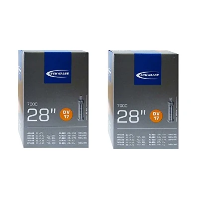 Abbildung von Schwalbe DV17 Innenschlauch, Schwarz, 71,2 cm (28 Zoll), 2er Set