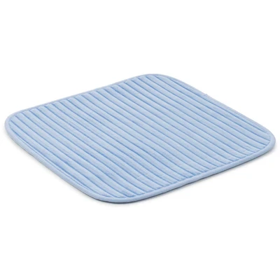 Abbildung von Gözze Rutschfester Weicher Toilettenteppich in U Form, 100% Polyester, 50 x 45 cm Hellblau