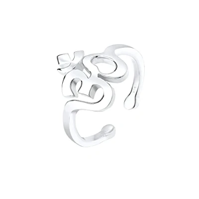 Abbildung von Elli OM Kraftsymbol Talisman Ring, Damen, Größe: 54, Silber
