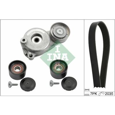 Abbildung von INA 529 0050 10 Keilrippenriemensatz Generatorfreilauf prüfen und ggf. erneuern MERCEDES BENZ: E Class Coupe, Saloon, C Saloon