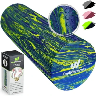 Abbildung von Faszienrolle Weich Anfänger (45x15 cm) EVA Foam Roller Mittelhart für Wirbelsäule, Rücken, Beine, Nacken Massageroller Faszien Yoga &amp; Pilates
