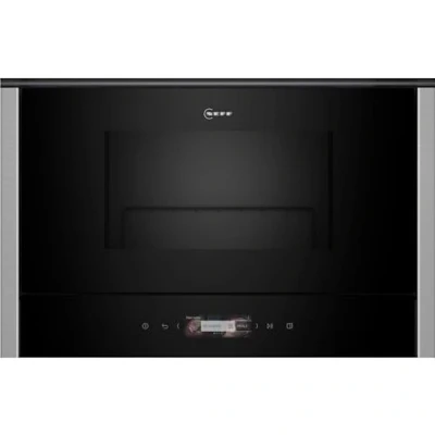 Abbildung von NEFF NR4GR31N1 Einbau Mikrowelle N70, Integrierbare mit Grill 40 x 60cm, Full Touch TFT Display, Automatikprogramme, Easy Clean, LED Innenbeleuchtung, Edelstahl