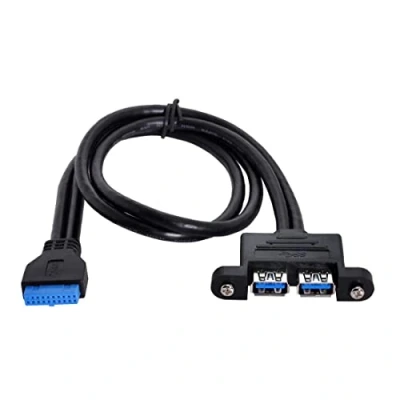 Abbildung von chenyang 2 Ports USB 3.0 Front Panel Header auf Motherboard 20Pin Verlängerungskabel 50CM Mount Typ