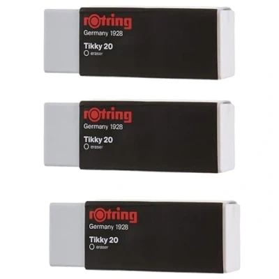 Abbildung von Rotring Tikky Polyvinylchlorid Radiergummi, 3 Stück, 20 Stück