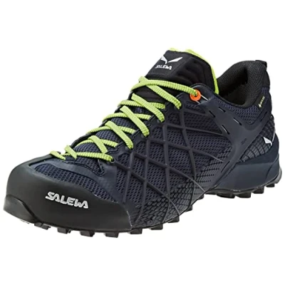 Abbildung von Salewa MS Wildfire Gore TEX Herren Trekking &amp; Wanderhalbschuhe, Blau (Navy Blazer/Cactus), 40,5 EU