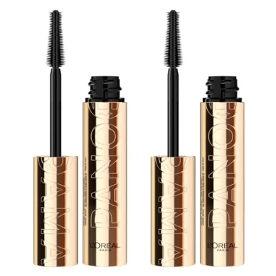 Abbildung von L&#039;OREAL PARIS Panorama Volumizing Mascara Farbe Braun mit komplexem Stretchflex Komplex, erweiterter Blickeffekt, ohne Klumpen, geeignet für empfindliche Augen 2