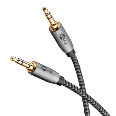 Abbildung von goobay 65274 Audio 3,5 mm Stereo AUX Kabel 2m / Klinkenkabel für Kopfhörer, Autoradio, PC, Tablet, Lautsprecher Boxenkabel/vergoldeter Anschluss…