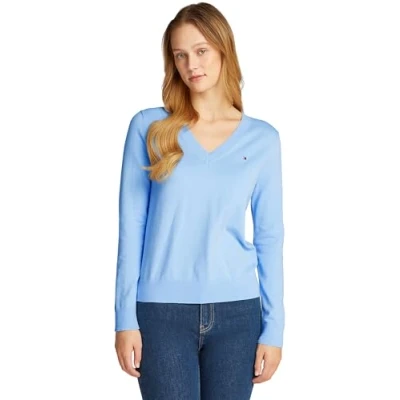 Abbildung von Tommy Hilfiger Stitch Sweater Strickpullover, Damen, Größe: 3XL, Vessel blue