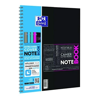 Abbildung von Oxford Notebook A4 Studium Hardcover Collegeblock, kariert, 80 Blatt Zufallsfarbe, kein Farbwunsch möglich