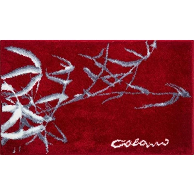 Abbildung von Grund Colani Exklusiver Designer Badteppich 100% Polyacryl, ultra soft, rutschfest, ÖKO TEX zertifiziert, 5 Jahre Garantie, 23, WC Vorlage o.A. 50x60 cm, anthrazit