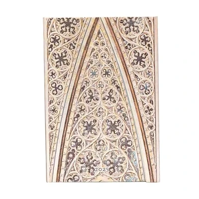 Abbildung von Vault of the Milan Cathedral (Duomo di Milano) Mini 12 month Horizontal Hardback Dayplanner 2025 (Wrap Closure): tydzień na dwóch stronach, zamykany magnes, papier 100 gsm