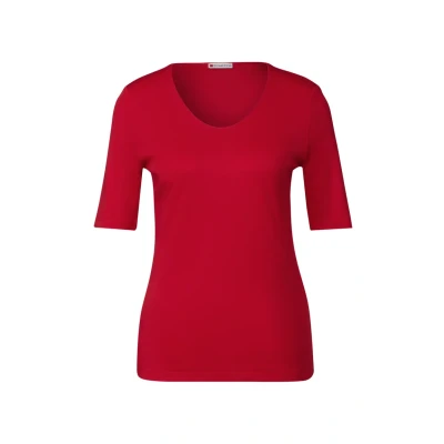 Abbildung von Street One MIT Kurzarm Tshirt basic, Damen, Größe: 46, Rot