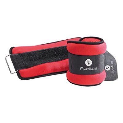 Abbildung von Hand u. Fuß Gewichtsmanschetten Paar PRO 2 x1.5 kg rot Fitness Training Jogging