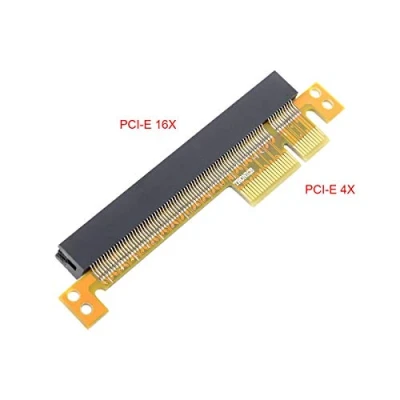 Abbildung von chenyang PCI E Express 4X auf 16x Extender Stecker Buchse Adapter für Adapterkarte