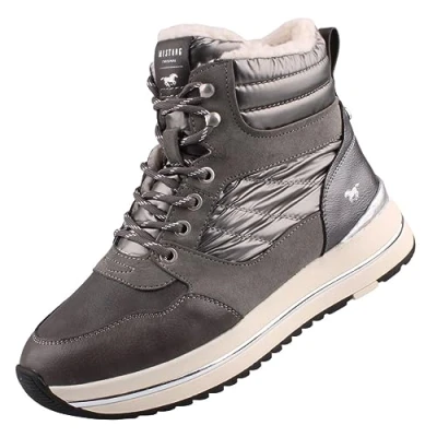 Abbildung von MUSTANG Damen High Top Sneaker gefüttert Grau, Schuhgröße:EUR 39
