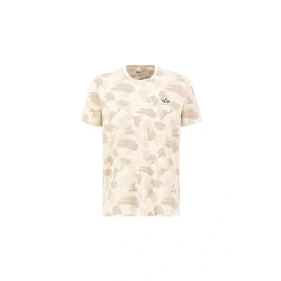 Abbildung von Alpha Industries Backprint camo Tshirt print, Herren, Größe: Medium, Sand