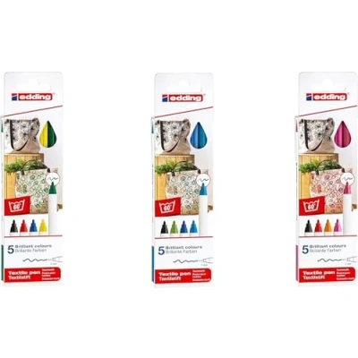 Abbildung von edding Textilmarker 4600, Rundspitze, 1 mm (Komplett Set, mm)