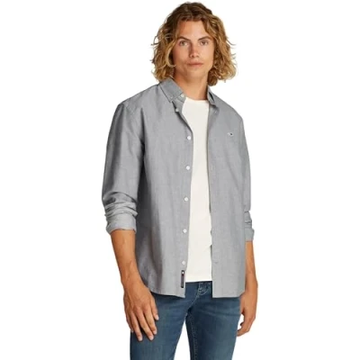 Abbildung von Tommy Jeans Shirt Hemd, Herren, Größe: 50, Dark night navy