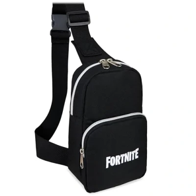 Abbildung von Fortnite Jungen Umhängetasche mit 2 Fächern &amp; verstellbarem Gurt Kinder Geschenk