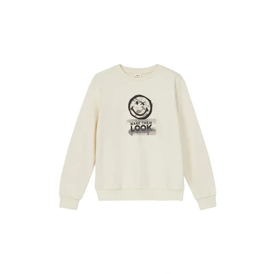 Abbildung von s.Oliver MIT Smiley Sweatshirt für Kinder, Größe: 134/140, Hellgrau
