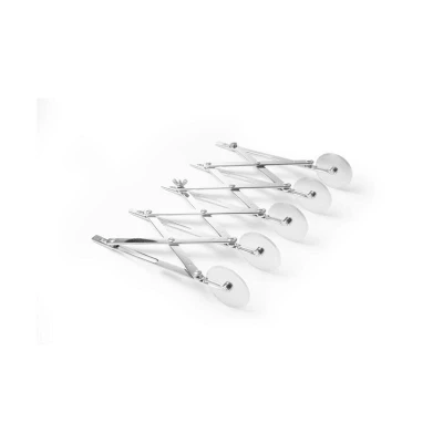 Abbildung von HENDI Teigschneider 5x Rädchen 22 x 6 5,5 cm Schnittbreite: 5,6 bis 51,5 Rad: ø cm, Gastro Edelstahl Schneider für Teig