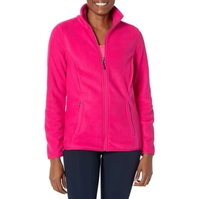Abbildung von Amazon Essentials Damen Weiche Polarfleece Jacke mit durchgehendem Reißverschluss in klassischer Passform (erhältlich Übergrößen), Rosa, XXL