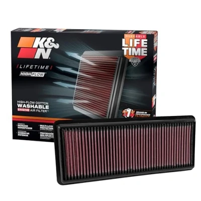 Abbildung von K&amp;N 33 5040 Motorluftfilter: Hochleistung, Prämie, Abwaschbar, Ersatzfilter,Erhöhte Leistung, 2015 2019 (MX 5 Miata, MX 5, IV, Roadster, 124 Spider)