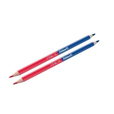Abbildung von Pelikan Buntstifte (dünn, dreieckig) zweifarbig rot und blau (2 Stück)