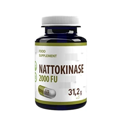 Abbildung von Nattokinase 120 Vegan Kapseln mit je 100 mg (20.000 FU/g) Laborgeprüft, Hochdosiert, Nicht GVO