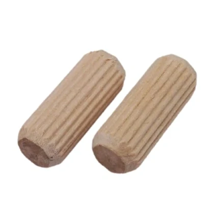Abbildung von SKIR&#039;CO (300 Stück) Holzdübel 10 x 25 mm, gerillte Holzdübel, geriffelte Stifte für Möbel, Dübel