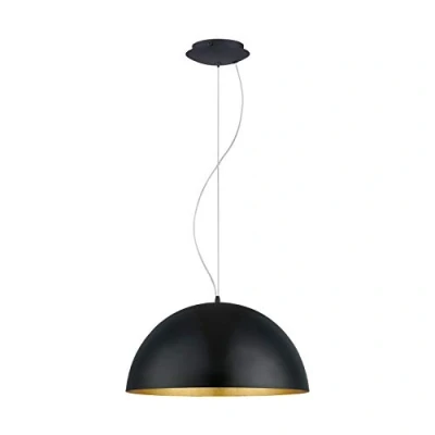 Abbildung von Eglo 94936 Hängeleuchte Gaetano 1 in schwarz, gold 1X40W H:150 Ø 53cm höhenverstellbar