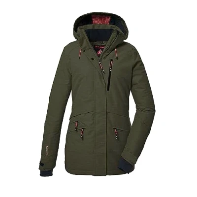 Abbildung von killtec Damen Skijacke/Funktionsjacke mit abzippbarer Kapuze und Schneefang KSW 110 WMN SKI JCKT, oliv, 38, 40976 000
