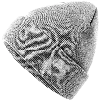 Abbildung von HatStar Wintermütze Damen Beanie Mütze Herren Feinstrick für Frauen Männer Unisex Cuffed Hats Weich &amp; Warm (Heather Grey)