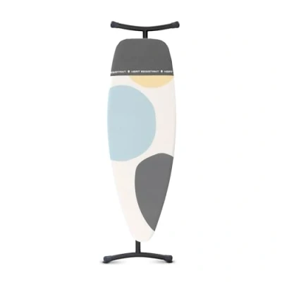 Abbildung von Brabantia Bügelbrett D für Dampfbügeleisen &amp; Dampferzeuger Integrierte hitzebeständige Abstellfläche Höhenverstellbar Solider Vierfußrahmen Spring Bubbles 135 x 45cm