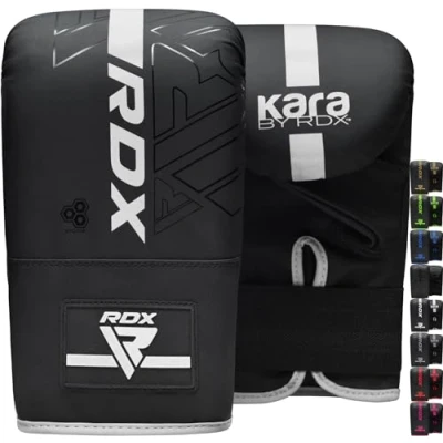 Abbildung von RDX Boxhandschuhe für Kickboxen und Muay Thai Training, Maya Hide Leder Kara Boxsack Handschuhe Kampfsport, Sparring, Boxen, MMA, Punchinghandschuhe Fitness Stanzen, Sandsack (MEHRWEG)